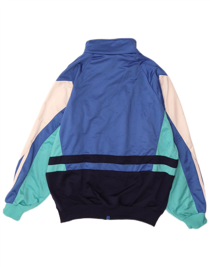 Мужская спортивная куртка Adidas UK 40/42, средний синий полиэстер с цветными блоками