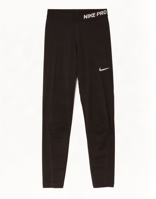 Леггинсы с рисунком Nike для девочек Dri Fit, 12–13 лет, большие, черные