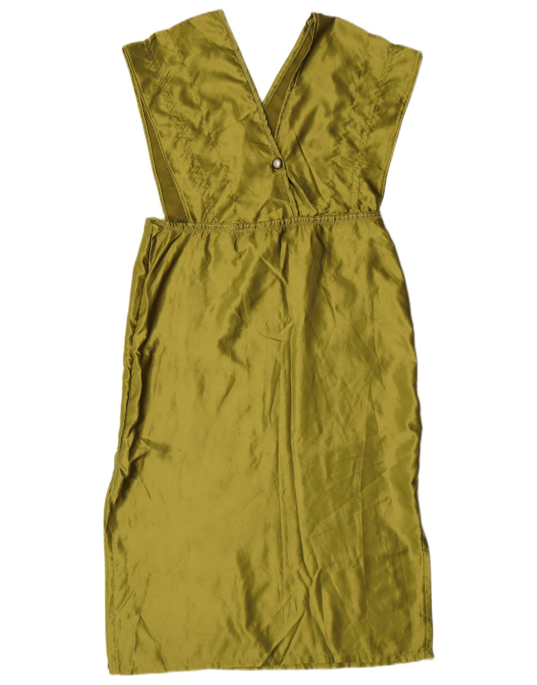 Винтажное женское платье-фартук UK 14, большой зеленый цвет