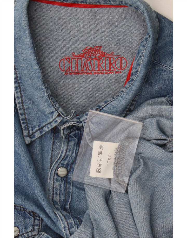 Мужская джинсовая рубашка Charro 2XL, синяя, хлопок