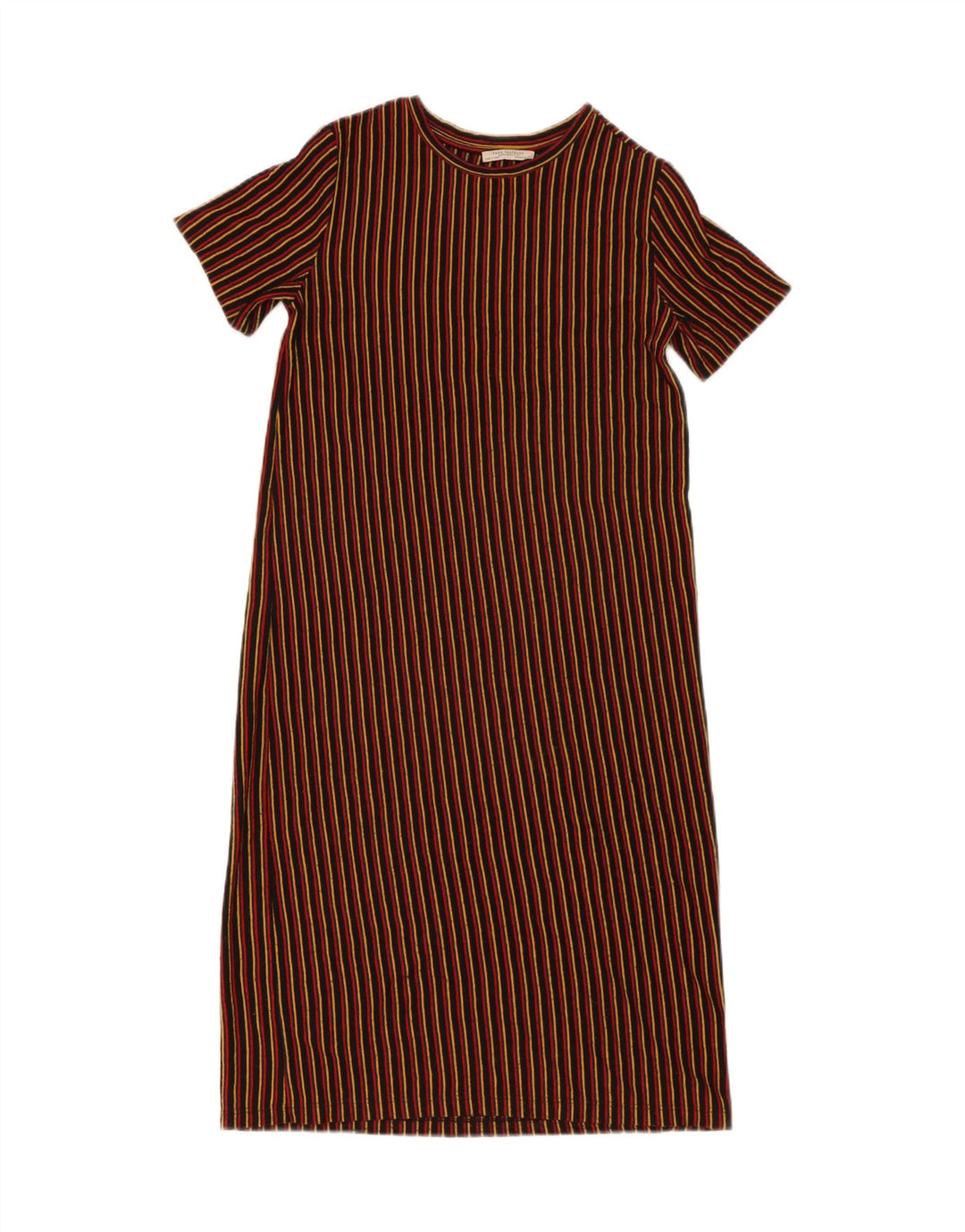 Женское платье прямого кроя Zara UK 10, маленькое, разноцветное в полоску