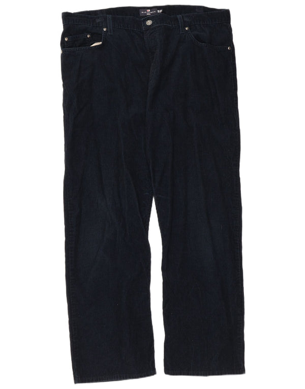 Мужские прямые вельветовые брюки Marks & Spencer Blue Harbour W40 L29 темно-синие