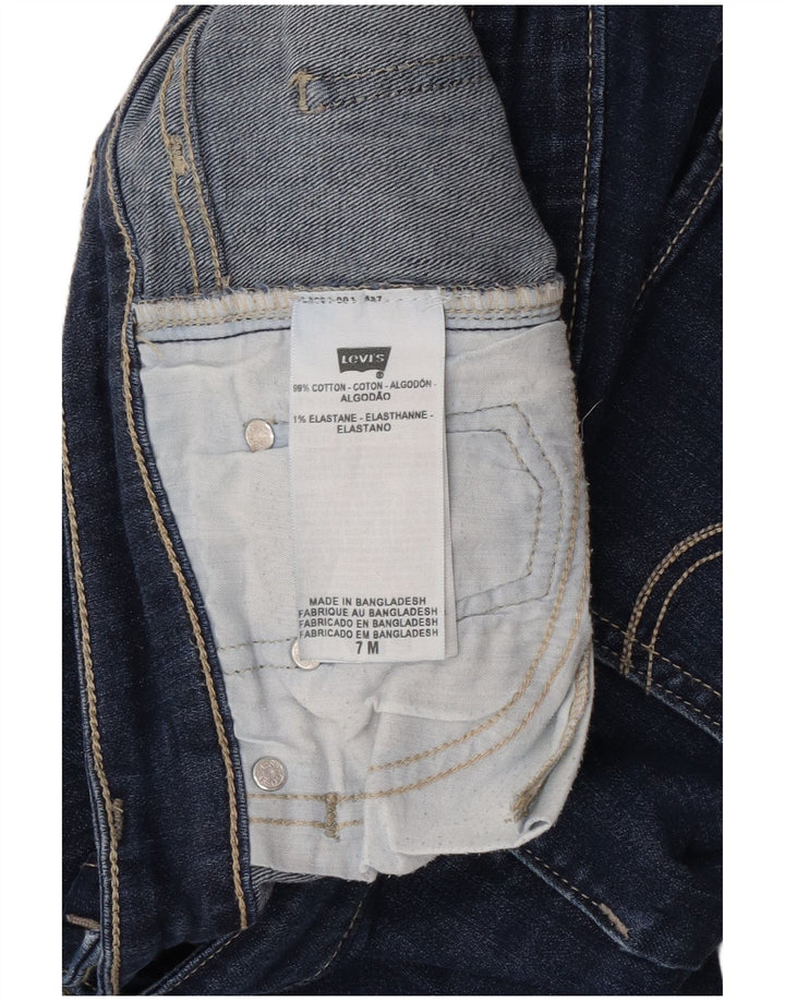 Женские джинсы Levi's 518 Super Low Bootcut, США 7, средние W30 L30, темно-синие