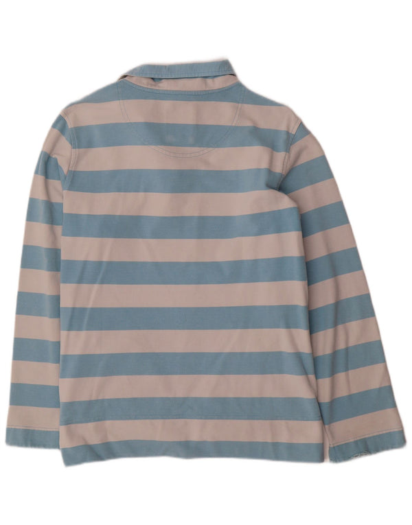 Crew Clothing Женский свитер с воротником на молнии, джемпер, Великобритания, 18 XL, в синюю полоску