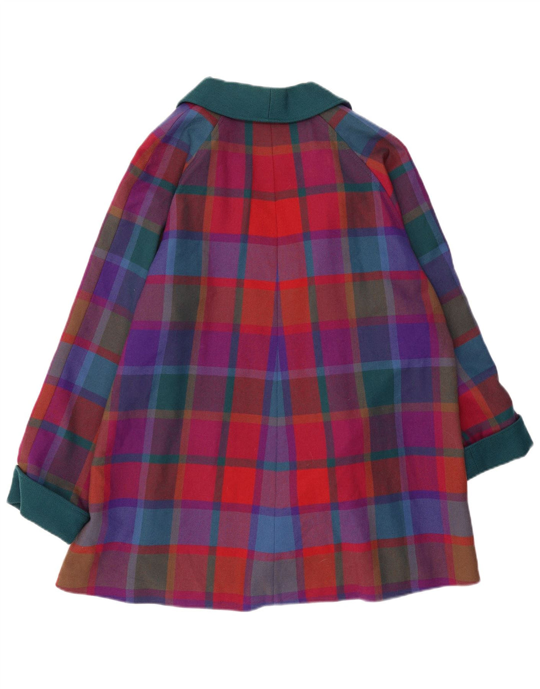 Женское открытое пальто AVOCA UK 14, средний размер, разноцветная клетка, новая шерсть