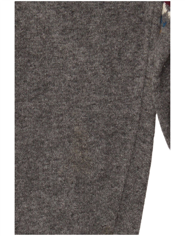 Мужской джемпер с v-образным вырезом Carrera, большой серый шерстяной полосатый свитер