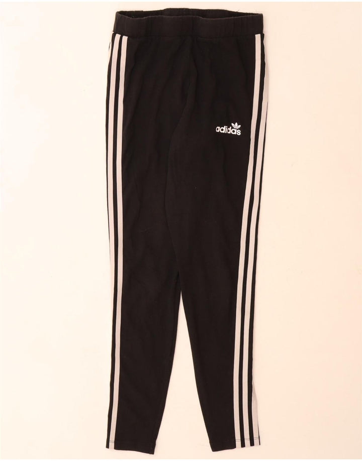 Женские леггинсы Adidas UK 12, средние черные хлопковые