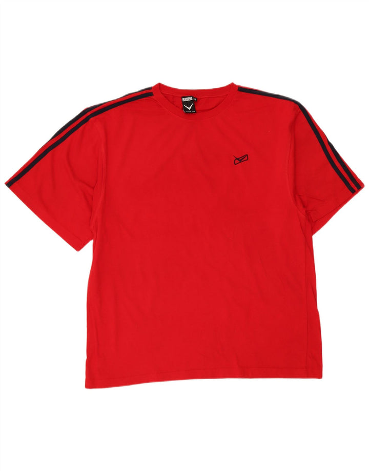 Винтажная мужская футболка Top XL из красного хлопка