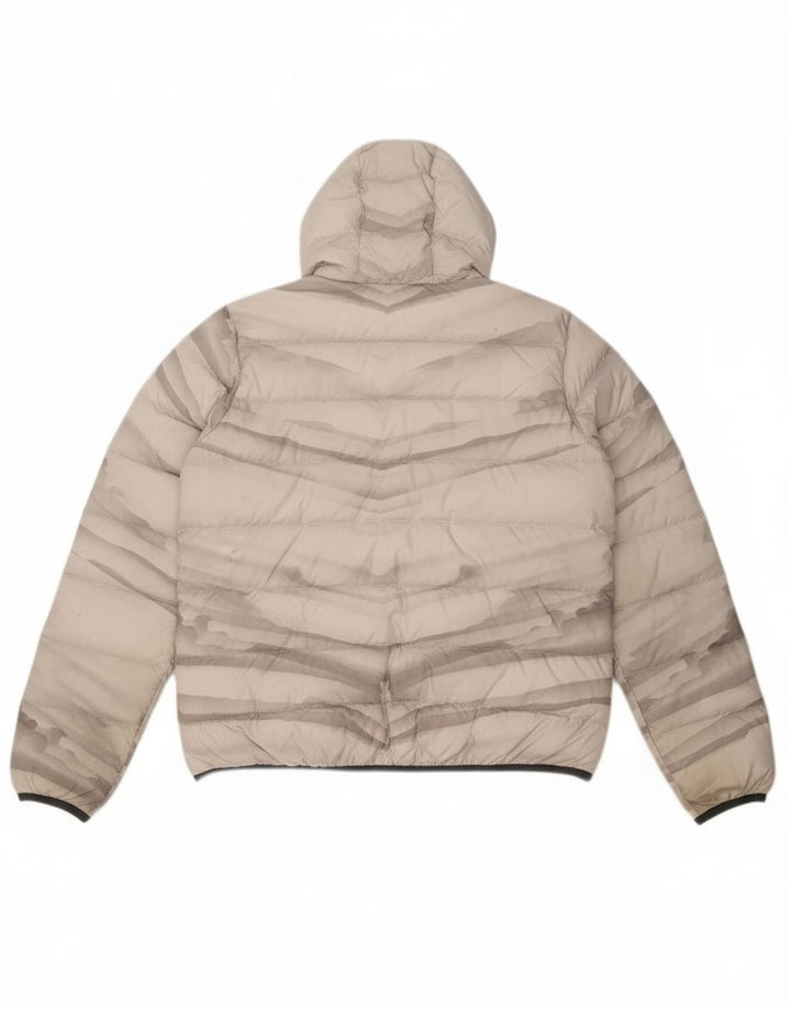 Женская стеганая куртка с капюшоном Jack Wolfskin UK 18 XL, серый полиэстер тай-дай