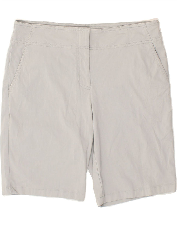 IZOD Womens Chino Shorts US 12 Large W34 Grey Viscose Vintage Izod and Second-Hand Izod from Messina Hembry 