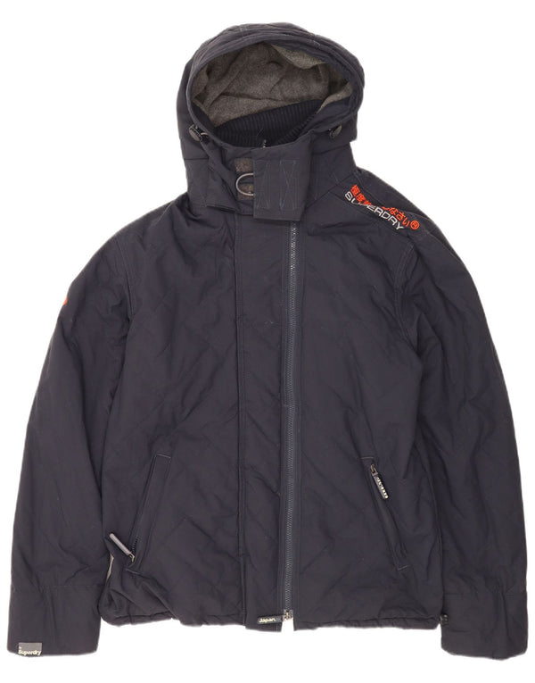 Мужская ветровка с капюшоном Superdry UK 42 XL Темно-синий