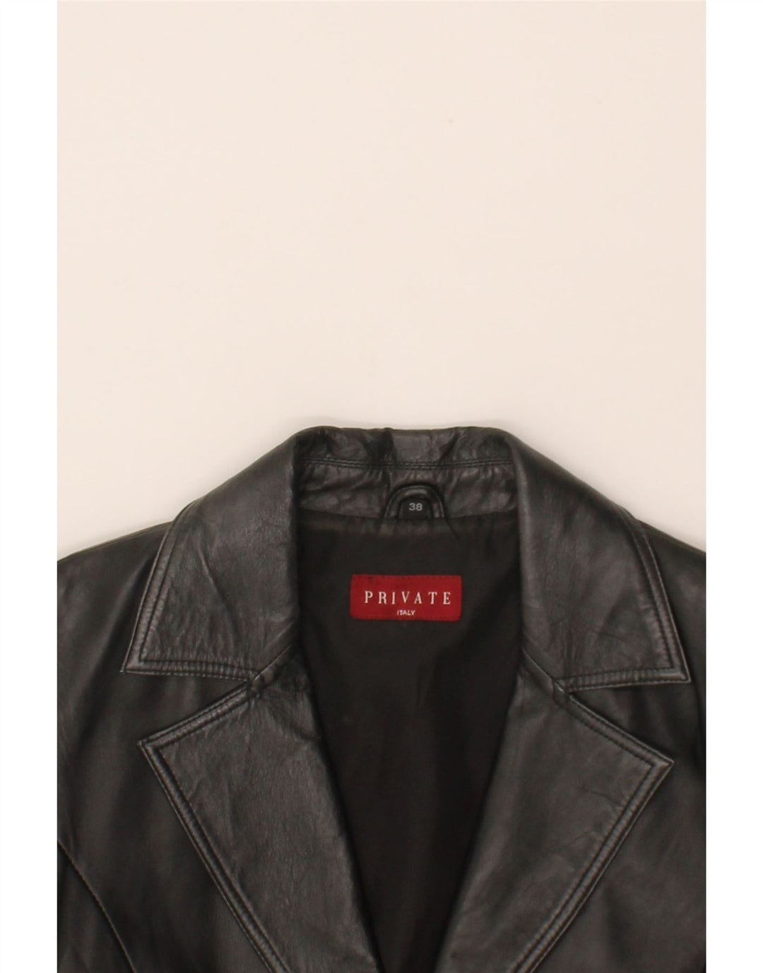 PRIVATE Womens Leather Jacket IT 38 XS Black Leather Vintage Private and Second-Hand Private from Messina Hembry 