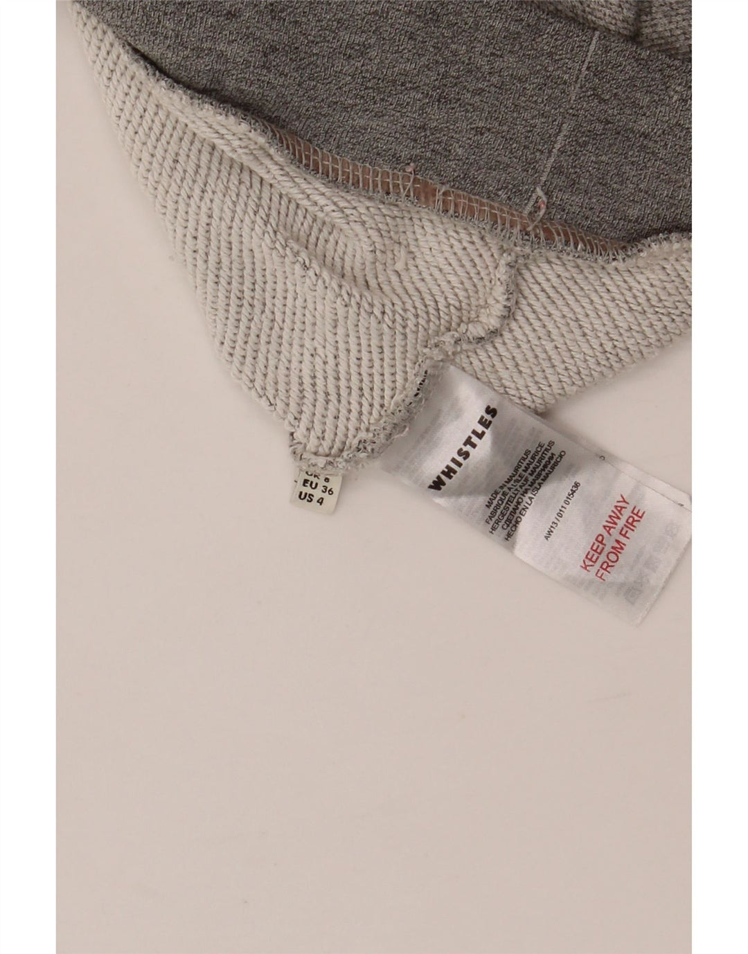 Женский джемпер оверсайз с рисунком WHISTLES UK 8, маленький серый