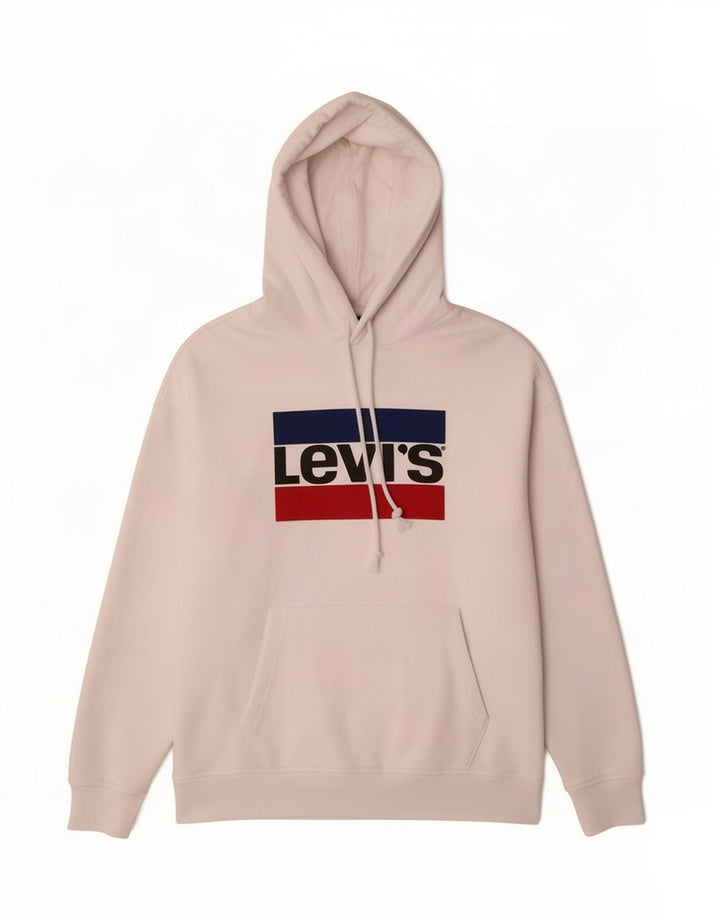 Мужской джемпер с капюшоном Levi's, белый, хлопковый, среднего размера