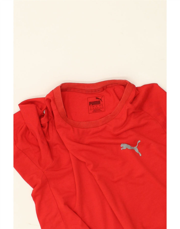 PUMA Boys T-Shirt Top 15-16 Years Red Vintage Puma and Second-Hand Puma from Messina Hembry 