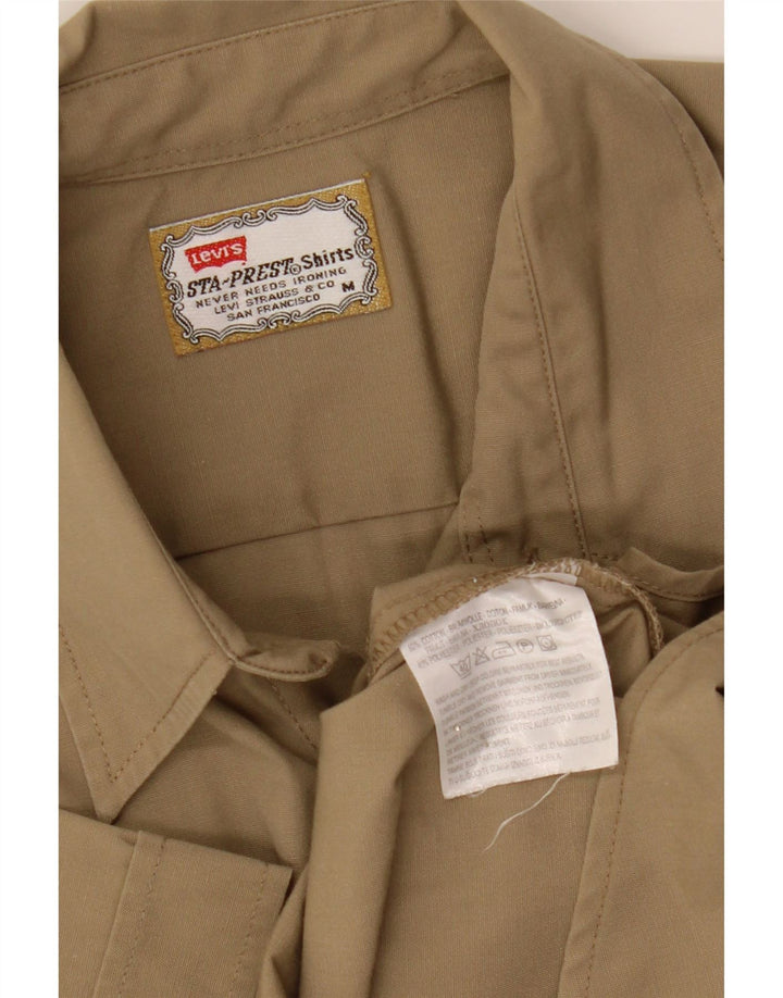 Мужская рубашка с коротким рукавом Levi's, хлопок среднего цвета хаки