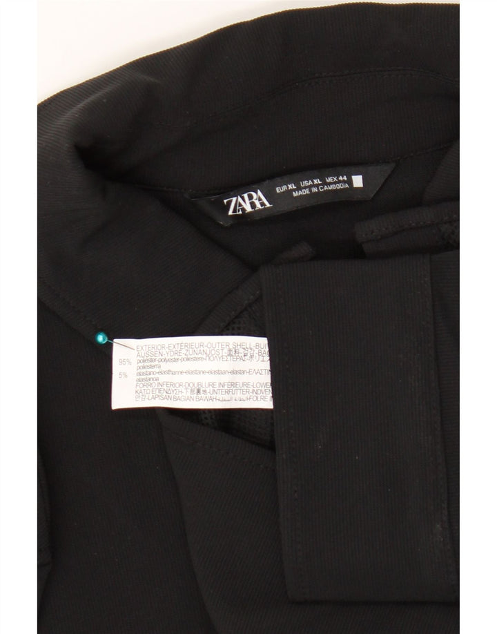 Мужская рубашка-рубашка Zara XL, черная, полиэстер