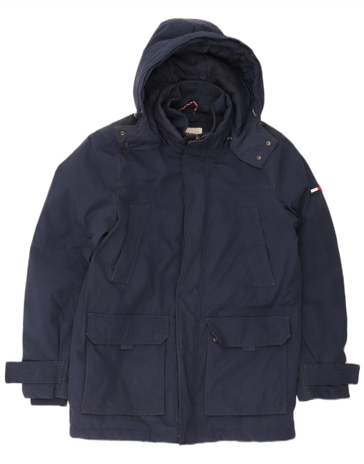 Tommy Hilfiger Мужская ветровка с капюшоном UK 38 Medium Navy Blue