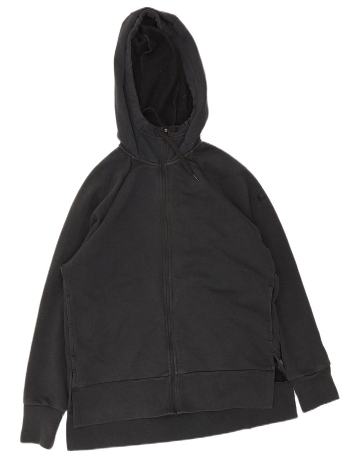 Мужской свитер с капюшоном на молнии Nike Dri Fit, маленький черный, полиэстер