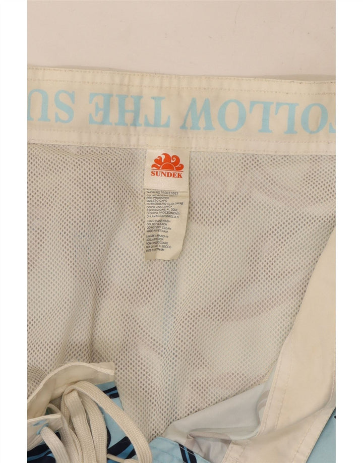 Sundek Мужские шорты для плавания, средний синий цветочный полиэстер