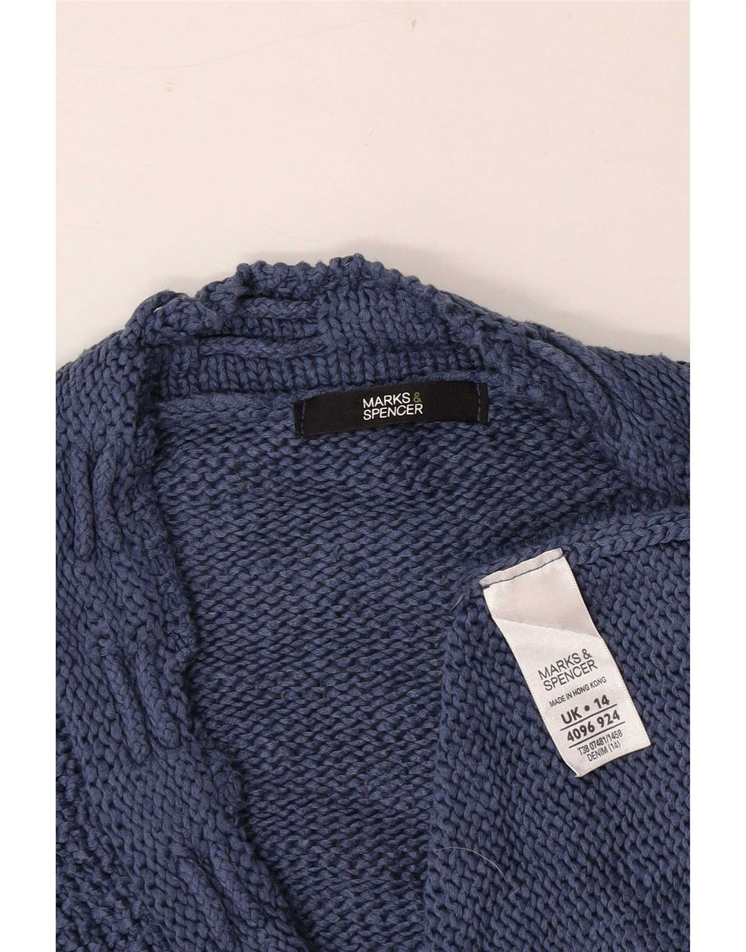 Женский кардиган с рукавом 3/4 Marks & Spencer UK 14, средний синий