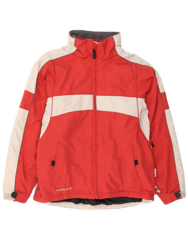 COLUMBIA Mens Windbreaker Jacket UK 38 Medium Red Colourblock Nylon