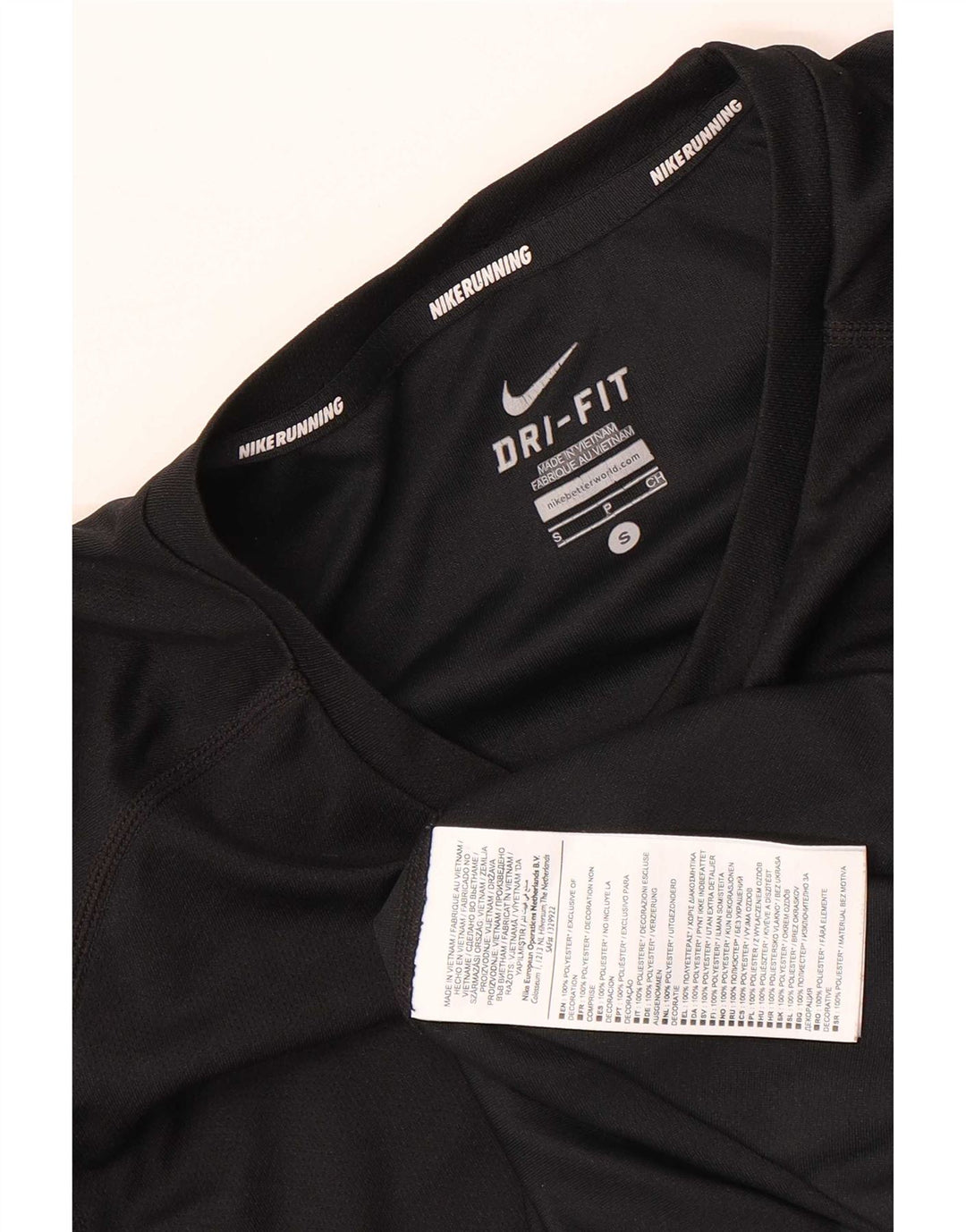 Мужская футболка Nike Dri Fit, маленький черный полиэстер