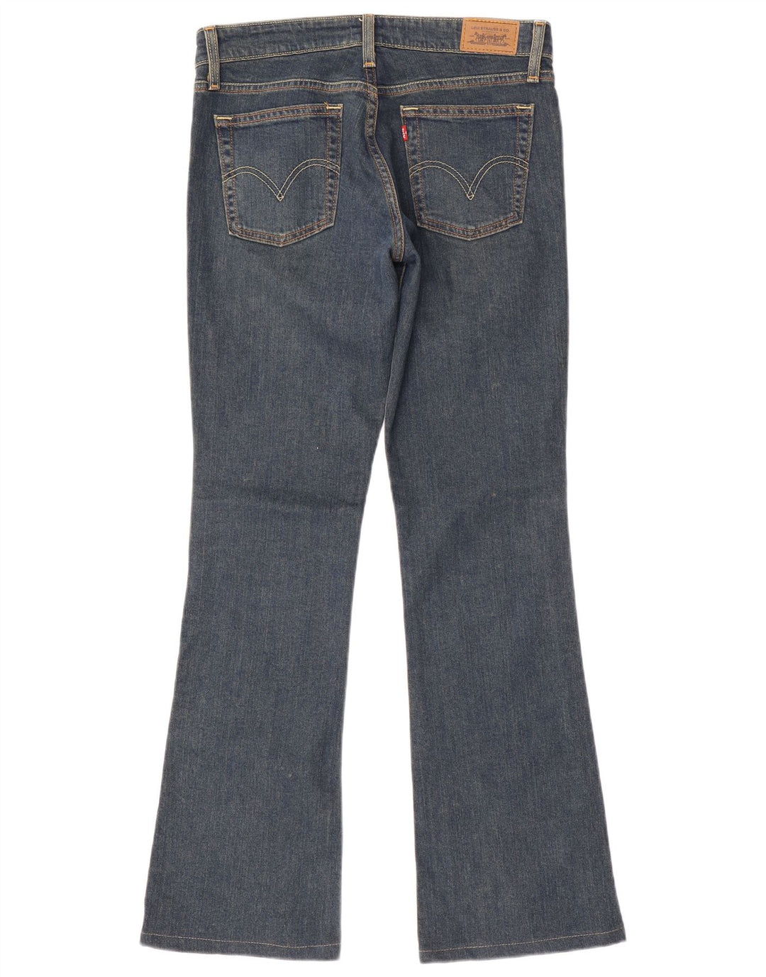 Женские джинсы Levi's 518 Super Low Bootcut, США 7, средние W30 L32, синие, хлопок