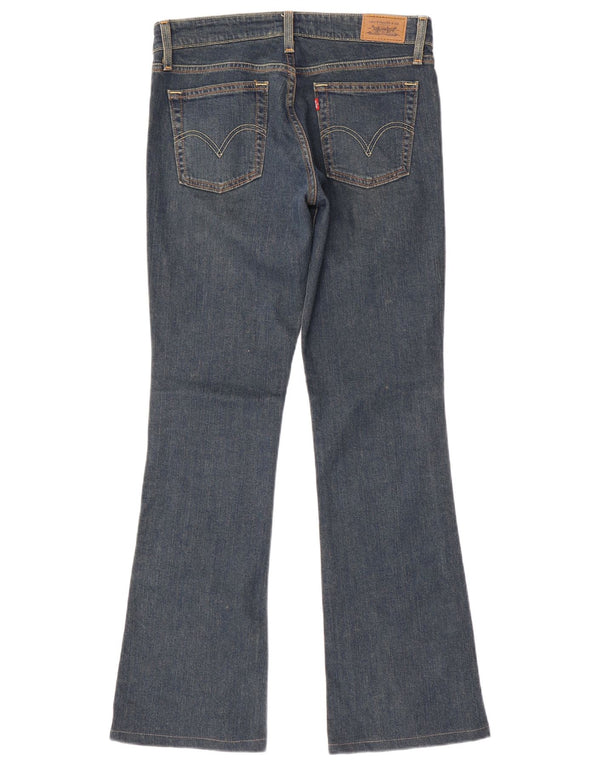 Женские джинсы Levi's 518 Super Low Bootcut, США 7, средние W30 L32, синие, хлопок
