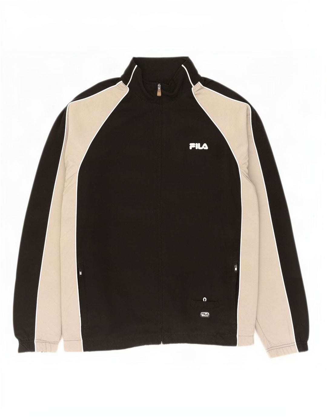 Мужской спортивный костюм Fila 2XL, черный полиэстер с цветными блоками