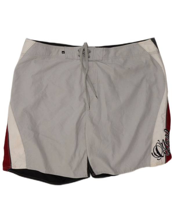 O'NEILL Мужские шорты для плавания с рисунком 2XL, серые, полиэстер с цветными блоками