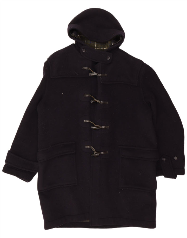 Винтажный мужской дафлкот с капюшоном UK 40, большой темно-синий