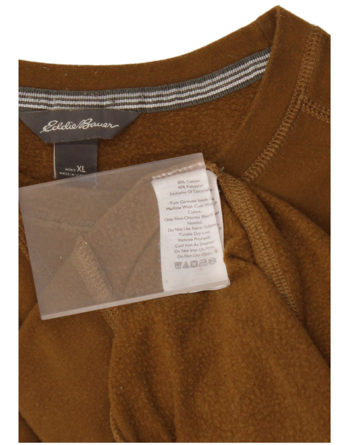 Мужской свитер EDDIE BAUER, джемпер XL, коричневый, хлопок