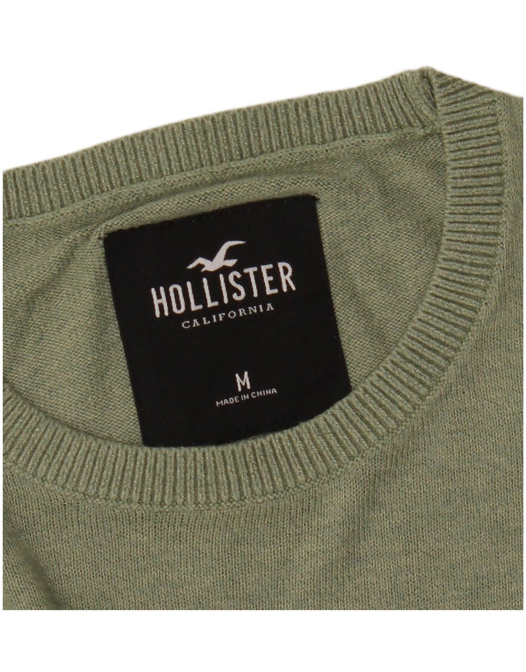 Мужской свитер с круглым вырезом Hollister, средний зеленый