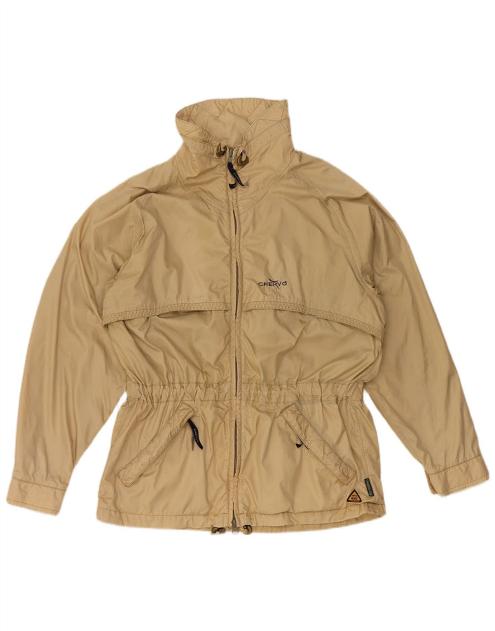 CHERVO Womens Rain Jacket UK 10 Small Beige Polyamide