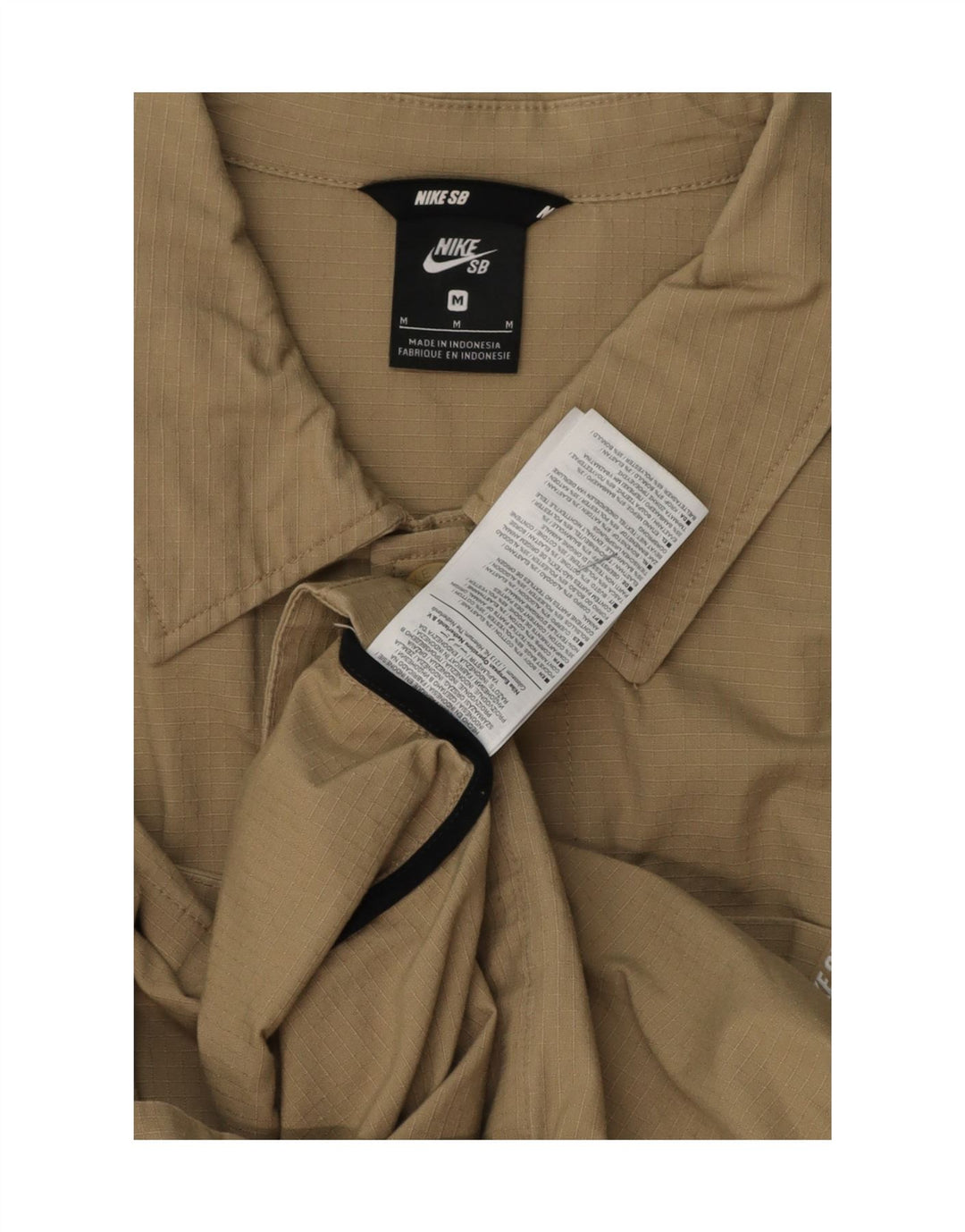 NIKE Mens Utility Jacket UK 38 Medium Beige Cotton