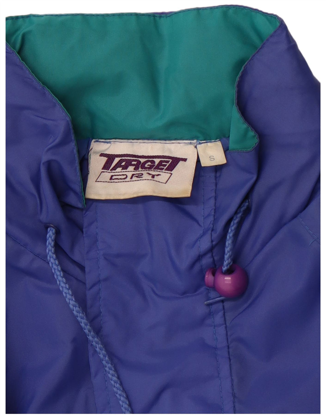 Мужской большой плащ TARGET DRY с капюшоном UK 36, маленький синий с цветными блоками