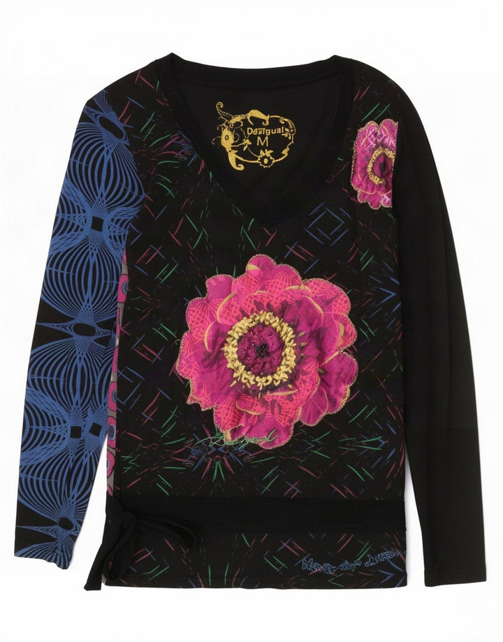 Женская блузка с абстрактным узором Desigual UK 12, средний разноцветный