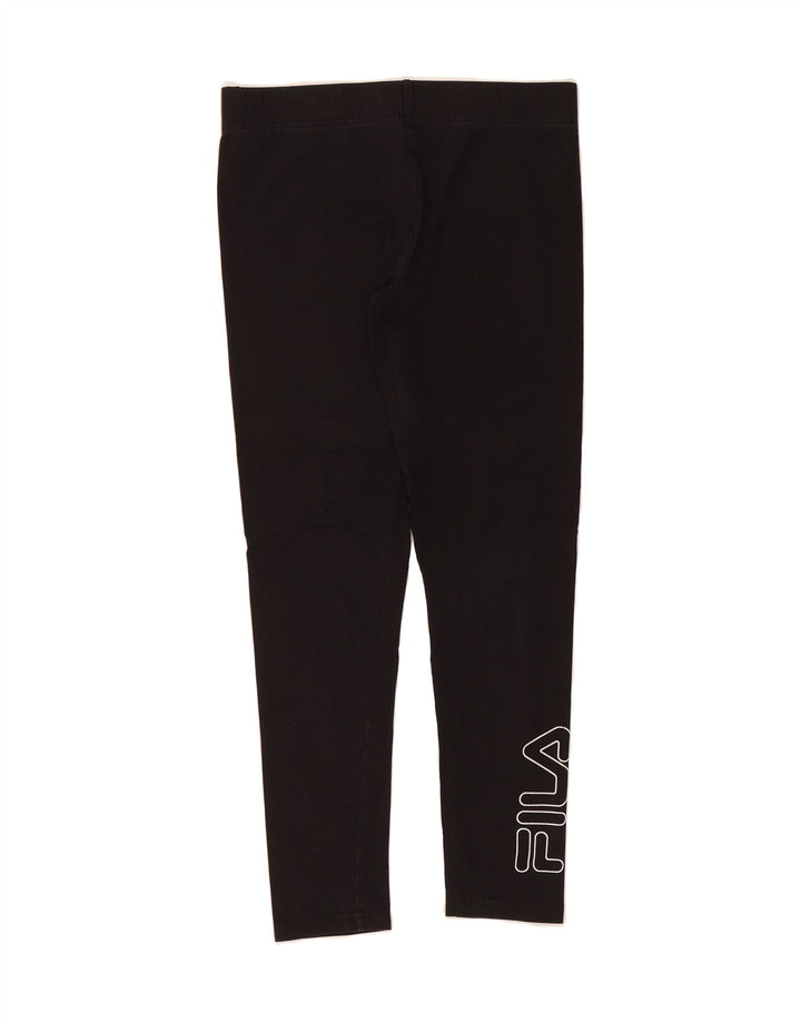 FILA Girls Leggings 13-14 Years  Black Cotton Vintage Fila and Second-Hand Fila from Messina Hembry 