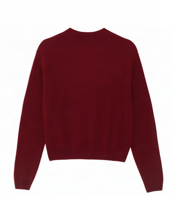 Женский кардиган Zara UK 18 XL бордовый шерстяной свитер