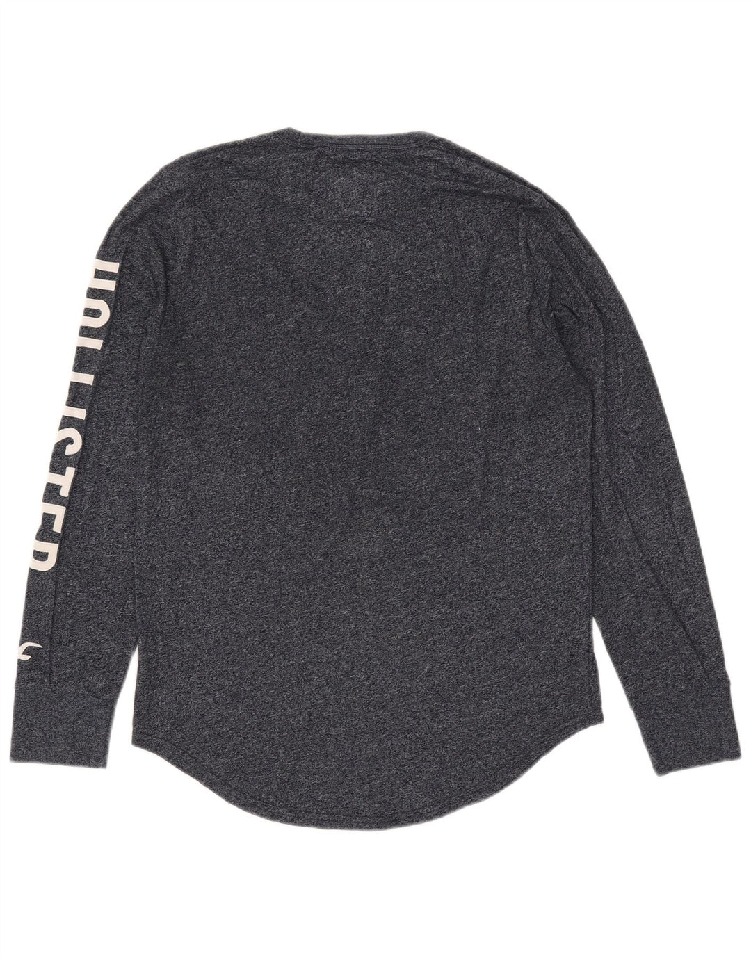 Мужской топ Hollister с длинным рукавом и рисунком, средний темно-синий, в крапинку, хлопок