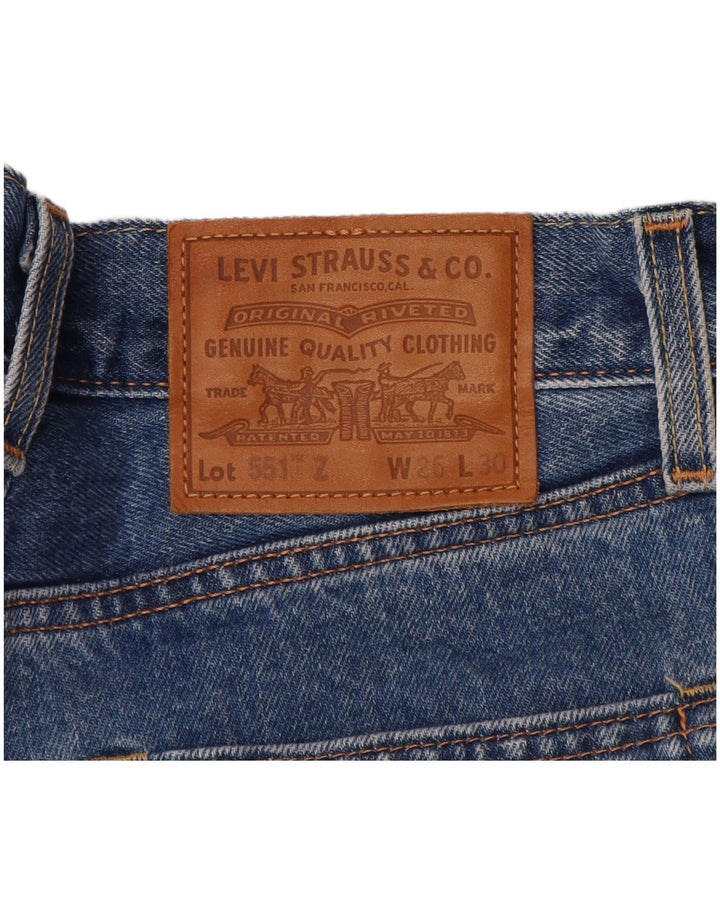 Женские прямые джинсы Levi's 551 W26 L30 синие, хлопок