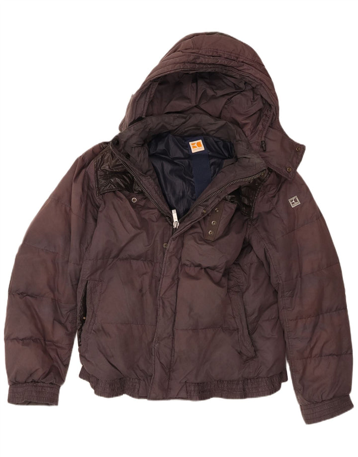 Мужская утепленная куртка с капюшоном Hugo Boss UK 38 Medium Maroon