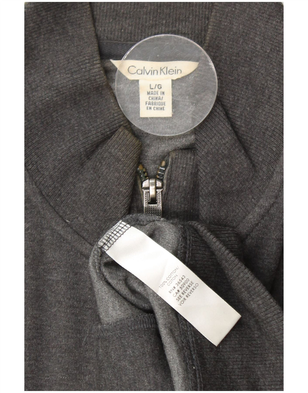 CALVIN KLEIN Мужской спортивный костюм, верхняя куртка, большой серый хлопок