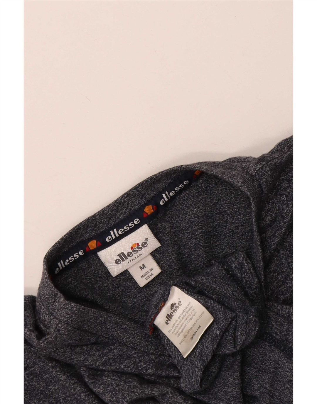 Мужская футболка Ellesse с рисунком, хлопковый топ среднего серого цвета с крапинками