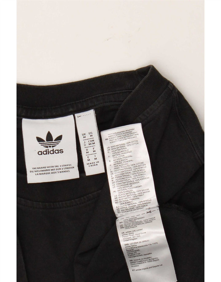 Мужская футболка с рисунком Adidas Top Medium Black Cotton