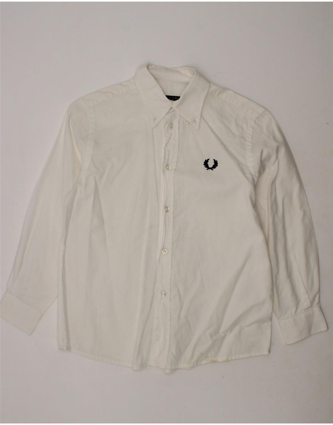FRED PERRY Boys Shirt 7-8 Years White Cotton Vintage Fred Perry and Second-Hand Fred Perry from Messina Hembry 
