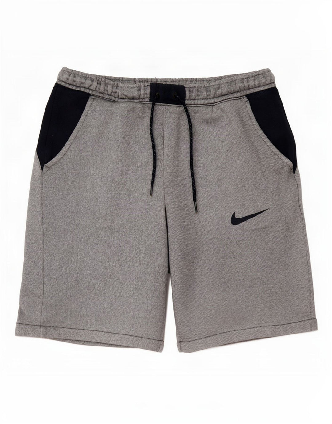 Мужские спортивные шорты Nike, большие серые, хлопковые с цветными блоками