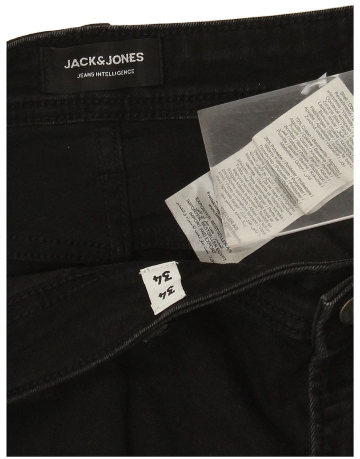 Мужские прямые джинсы Jack & Jones W34 L34, черный хлопок