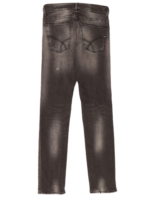 Gas Mens Anders Distressed Slim Jeans W30 L32 Grey Cotton